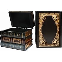 Amazon.com: PLAZOTTA 2 Pack Decorative Book Boxes Wooden Antique